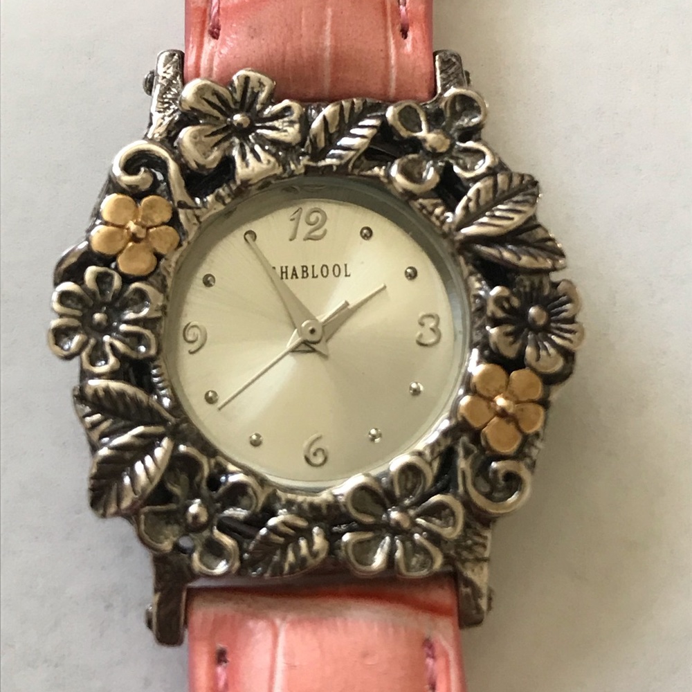 SHABLOOL Sterling & 14Kt Gold Watch